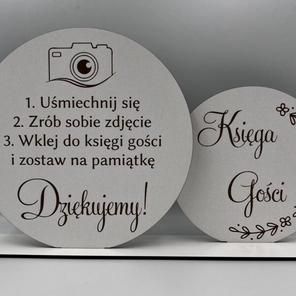 Napis na stół Księga Gości Ślub Wesele dekoracja HDF