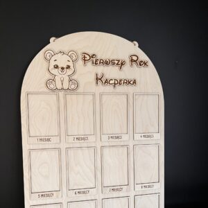 Personalizowana tablica na zdjęcia Mój pierwszy Roczek 12 zdjęć