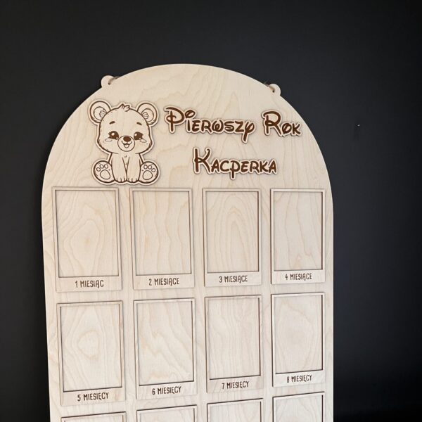 Personalizowana tablica na zdjęcia Mój pierwszy Roczek 12 zdjęć
