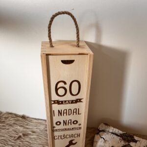 Skrzynka drewniana pudełko na alkohol Urodziny prezent